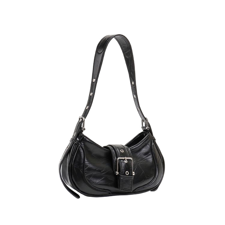 Women's Fashionable Original Leather Shoulder Bag Zipper Pocket Large Capacity Baguette Women's Underarm Shoulder Bag