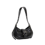 Women's Fashionable Original Leather Shoulder Bag Zipper Pocket Large Capacity Baguette Women's Underarm Shoulder Bag