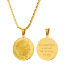 Round Pendant Stainless Steel Necklace For Women
