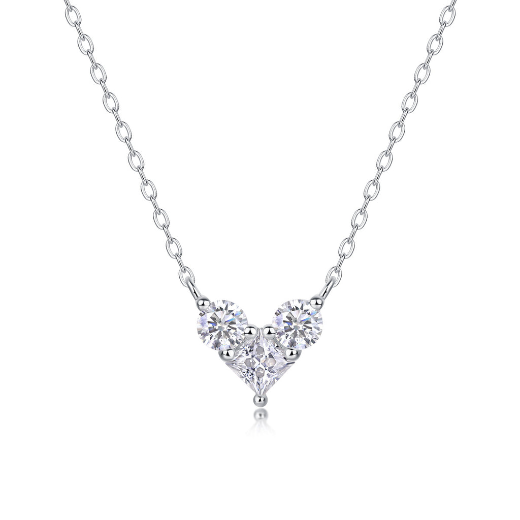 S925 Silver Pendant Moissanite Love At Present Necklace