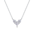 S925 Silver Pendant Moissanite Love At Present Necklace