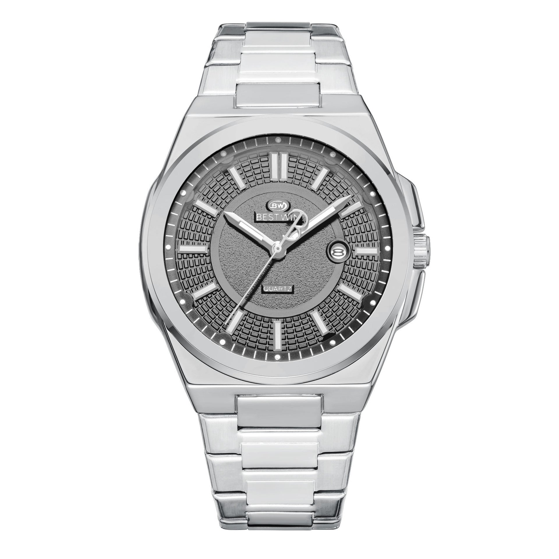 BESTWIN Men's Fashionable Watch Automatic Quartz Movement Watch Waterproof Steel Band Man Watch - Acquisti Online