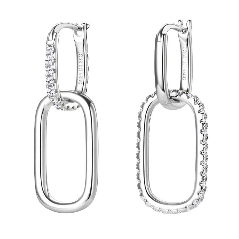 Moissanite Women's Fashion Temperament Personalied Eardrops S925 Sterling Silver
