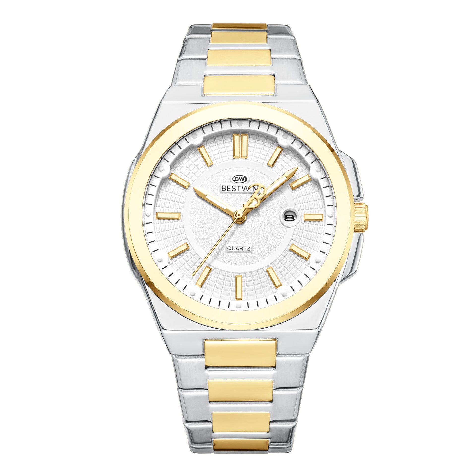 BESTWIN Men's Fashionable Watch Automatic Quartz Movement Watch Waterproof Steel Band Man Watch - Acquisti Online