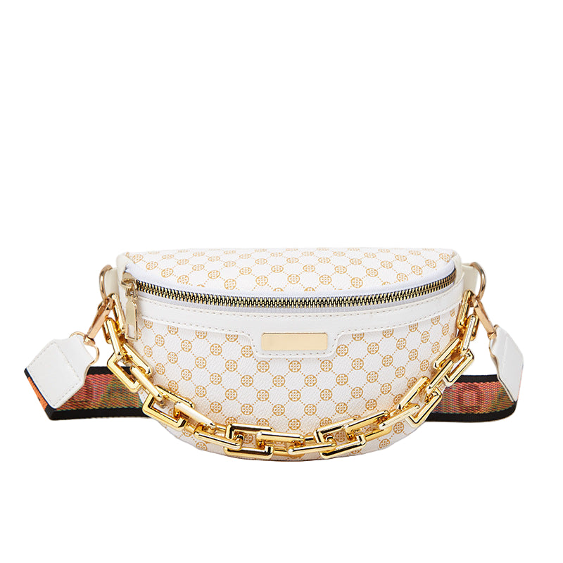 Women's Fashionable Chest Bag Large Capacity Crossbody Bag Zipper Pocket Women's Shoulder Bag Leopard Print Waist Bag