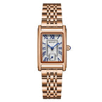 Sanda 1116 Women's Quartz Watch Fashion Elegant Rectangle Waterproof Leather Band Ladies Wristwatches Roman Dial Quartz Watch