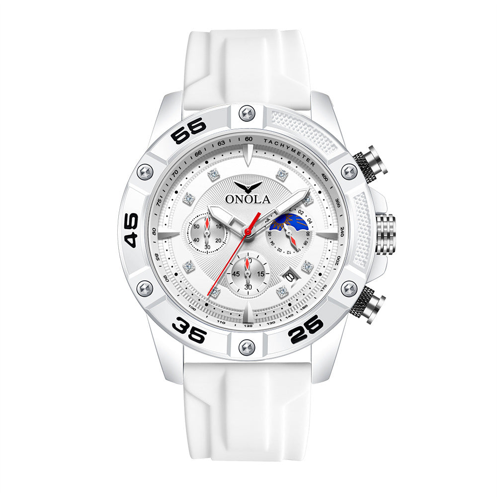 ONOLA New Fashion Casual Men's Watch Multifunctional Fluorescent Tape Waterproof Quartz Military Watch High Quality Men's Watch