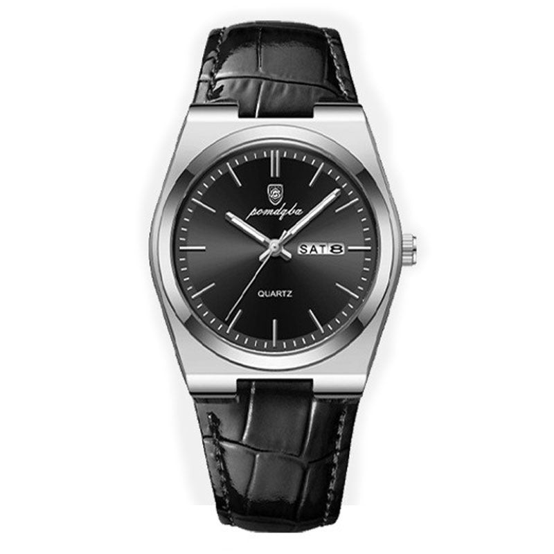 Orologio da polso da uomo Poedagar, sportivo, al quarzo, in acciaio inossidabile, impermeabile, con data, orologi da uomo, bracciali