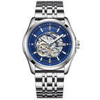 KUERST Automatic Mechanical Watch Double Press Arc Buckle Waterproof Double hollow Luminous Automatic Mechanical Watch