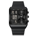 Foxbox Man Classic Stylish Watch Automatic Quartz Movement Steel Band Waterproof Men's Watch - Acquisti Online
