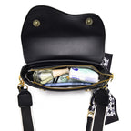 Women's Shoulder Bag Original Leather Large Capacity Crossbody Bag Zipper Lock Women's Fashion Underarm Saddle Bag