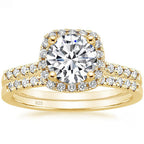 925 Inlaid 7mm Round Zircon Set Simulation Diamond Ring