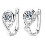 Women's Fashion Sterling Silver Moissanite Earrings