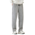 Men's Loose Wide-leg Pants Silver Silk Sweatpants