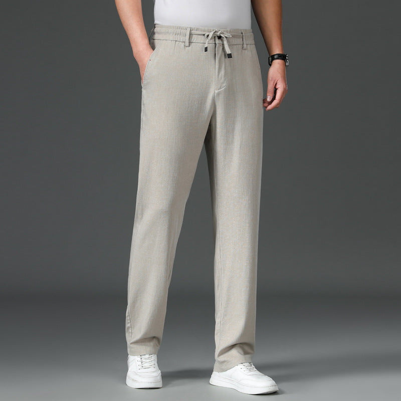 Summer Thin Cotton And Linen Tencel Breathable And Loose Straight White Pants - Acquisti Online