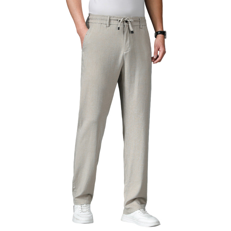 Summer Thin Cotton And Linen Tencel Breathable And Loose Straight White Pants - Acquisti Online