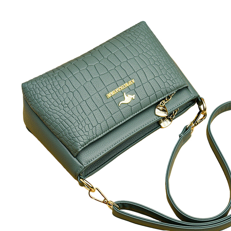 Women's Fashionable Shoulder Bag Zipper Pocket Original Leather Large Capacity Crossbody Bag Women Shoulder Bag - Acquisti Online