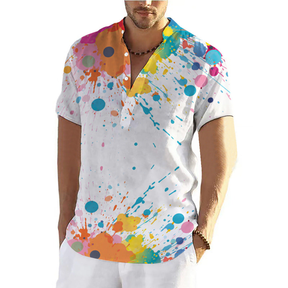 Fashion Summer Graffiti 3D Printing Shirt Men - Acquisti Online