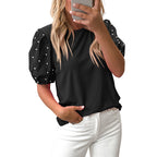 Zomer Nieuwe Effen Kleur Ronde Hals Pullover Eenvoudige Dames