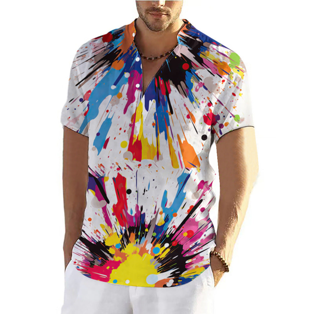 Fashion Summer Graffiti 3D Printing Shirt Men - Acquisti Online