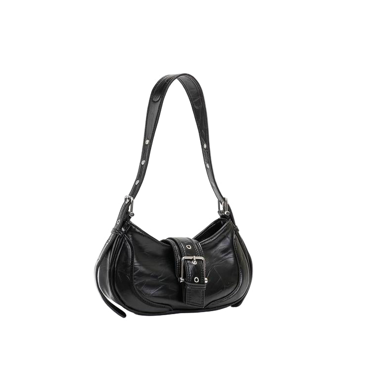 Women's Fashionable Original Leather Shoulder Bag Zipper Pocket Large Capacity Baguette Women's Underarm Shoulder Bag