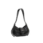 Women's Fashionable Original Leather Shoulder Bag Zipper Pocket Large Capacity Baguette Women's Underarm Shoulder Bag