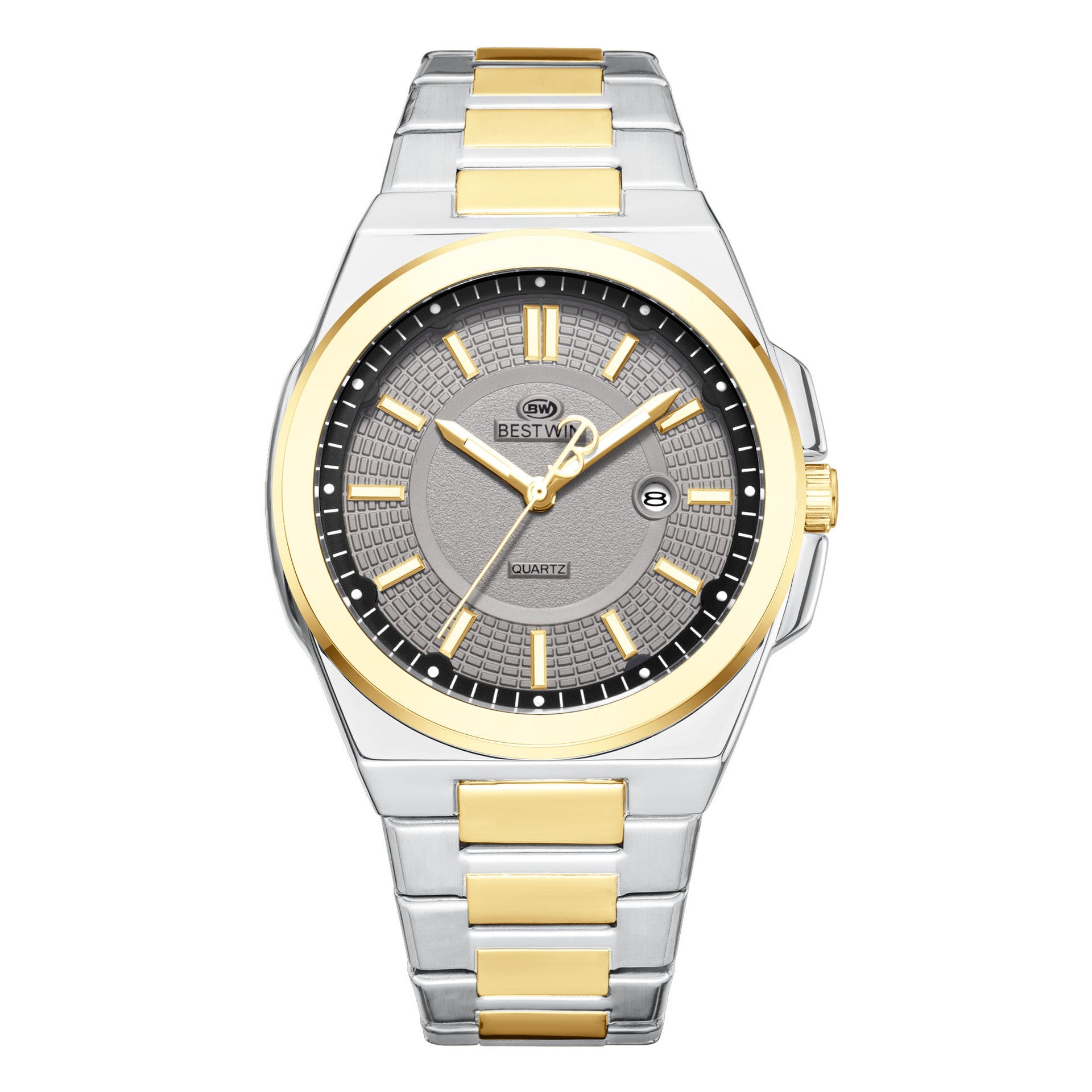 BESTWIN Men's Fashionable Watch Automatic Quartz Movement Watch Waterproof Steel Band Man Watch - Acquisti Online