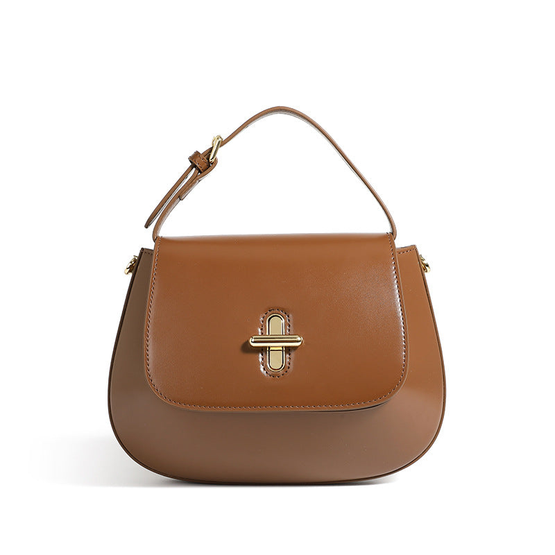 Women's Fashionable Crossbody Bag Pure Leather Shoulder Bag Large Capacity Slip Pocket Women's Candy Shoulder Bag