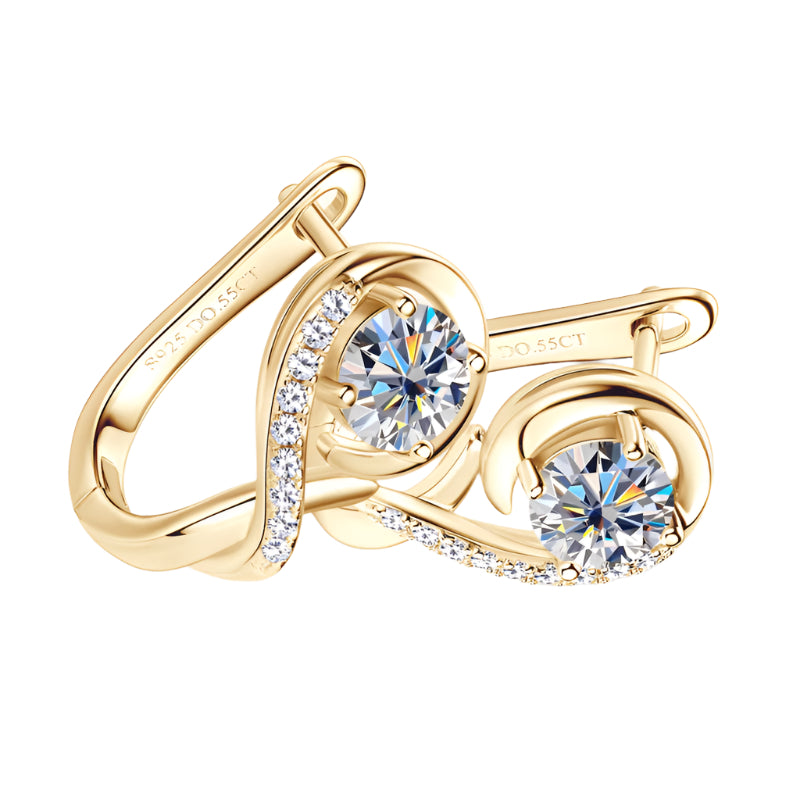 Women's Fashion Sterling Silver Moissanite Earrings