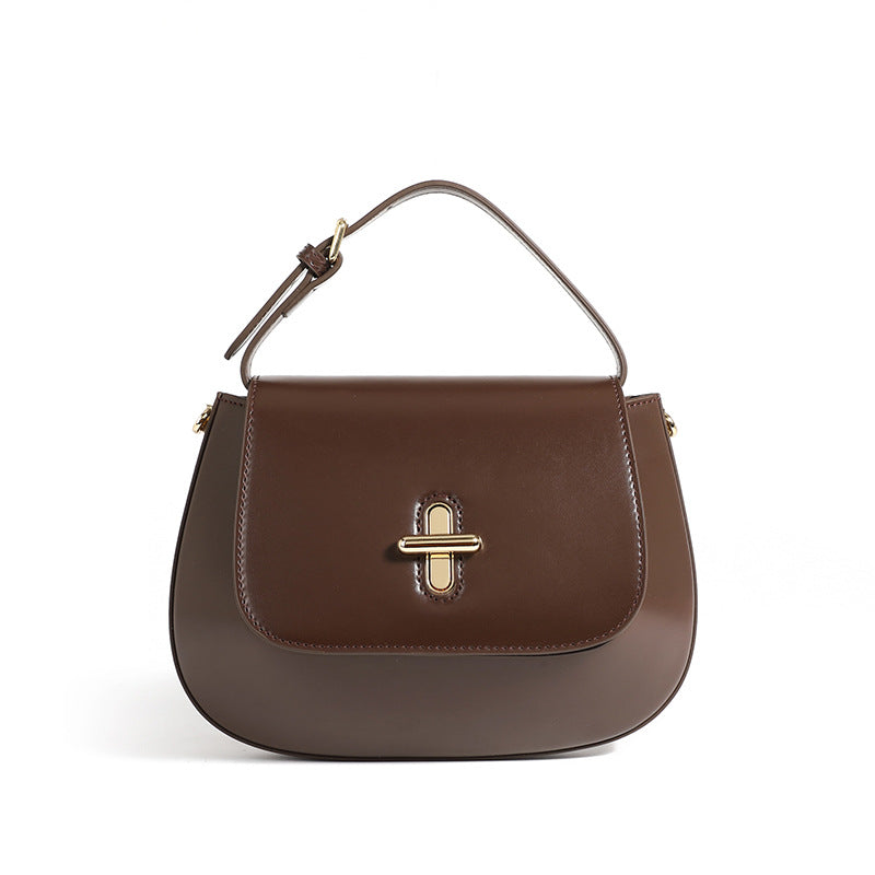 Women's Fashionable Crossbody Bag Pure Leather Shoulder Bag Large Capacity Slip Pocket Women's Candy Shoulder Bag