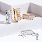 U-shaped Horse Eye Zircon Gang Drill Women's Earrings