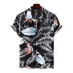 Zomer plus size heren casual mode 3D digitaal geprint overhemd met korte mouwen