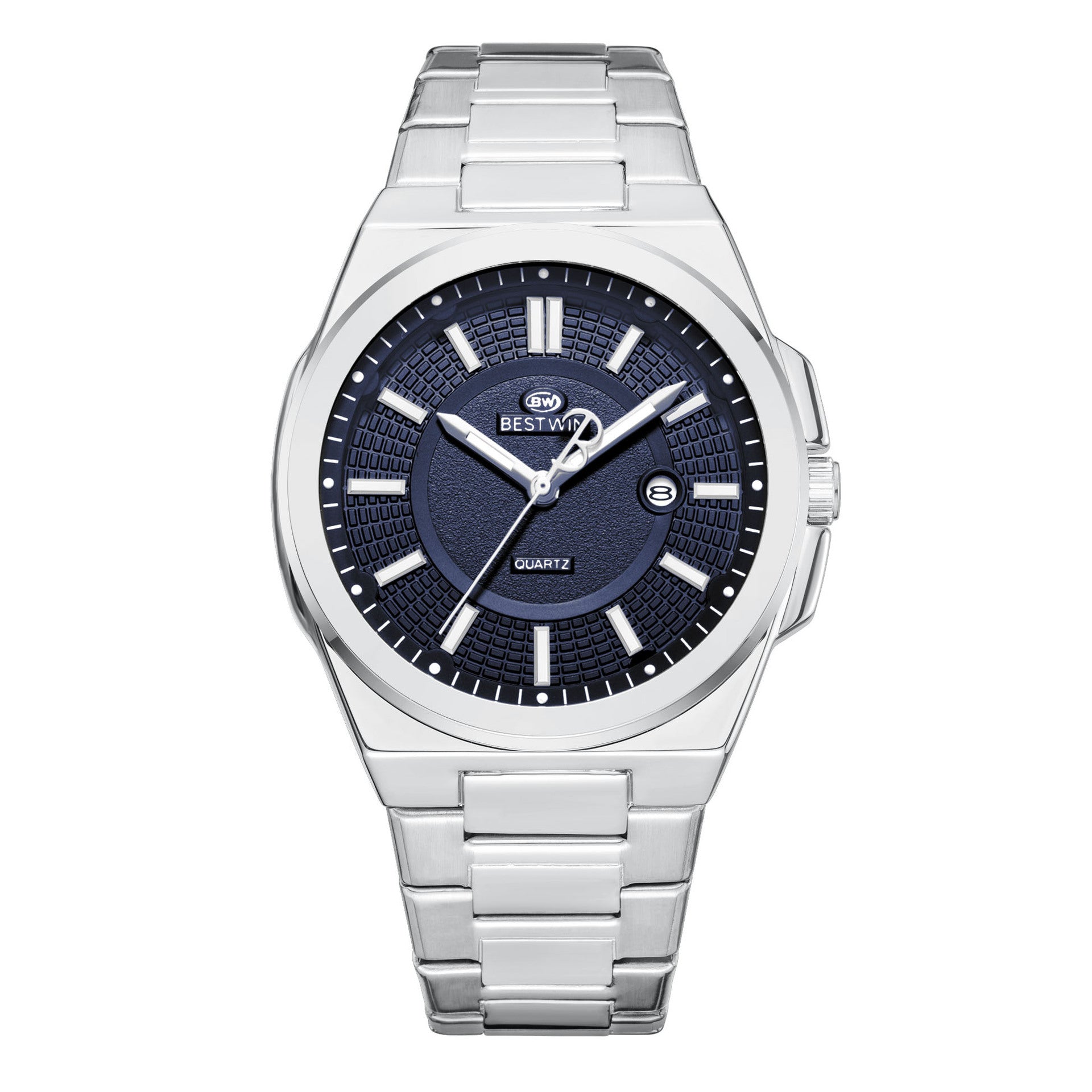 BESTWIN Men's Fashionable Watch Automatic Quartz Movement Watch Waterproof Steel Band Man Watch - Acquisti Online