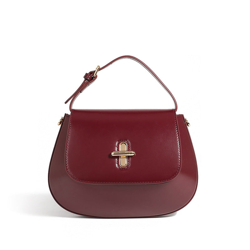 Women's Fashionable Crossbody Bag Pure Leather Shoulder Bag Large Capacity Slip Pocket Women's Candy Shoulder Bag