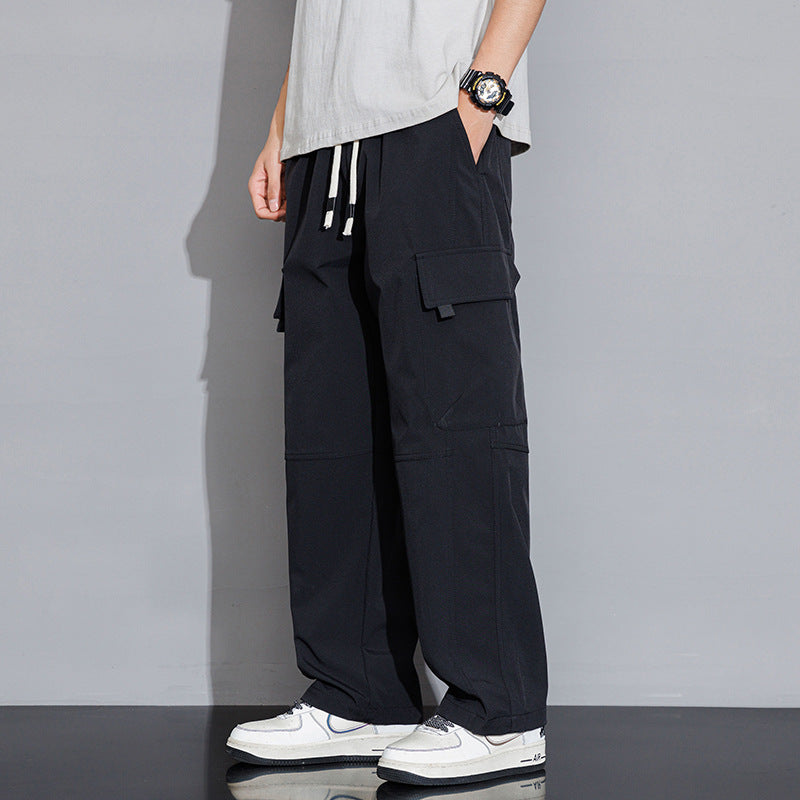 Men's Casual Korean-style Trendy Loose Straight Cargo Trousers - Acquisti Online