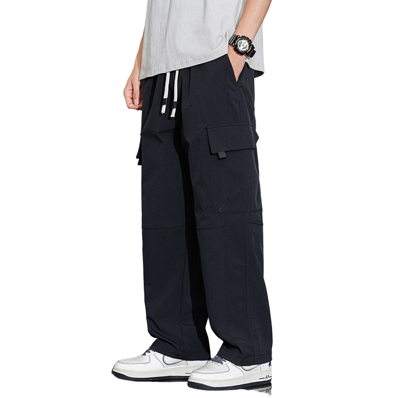 Men's Casual Korean-style Trendy Loose Straight Cargo Trousers - Acquisti Online