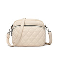 Modieuze dames crossbodytas met meerdere ritsvakken, zacht leer, grote capaciteit, Rhombus dames schoudertas