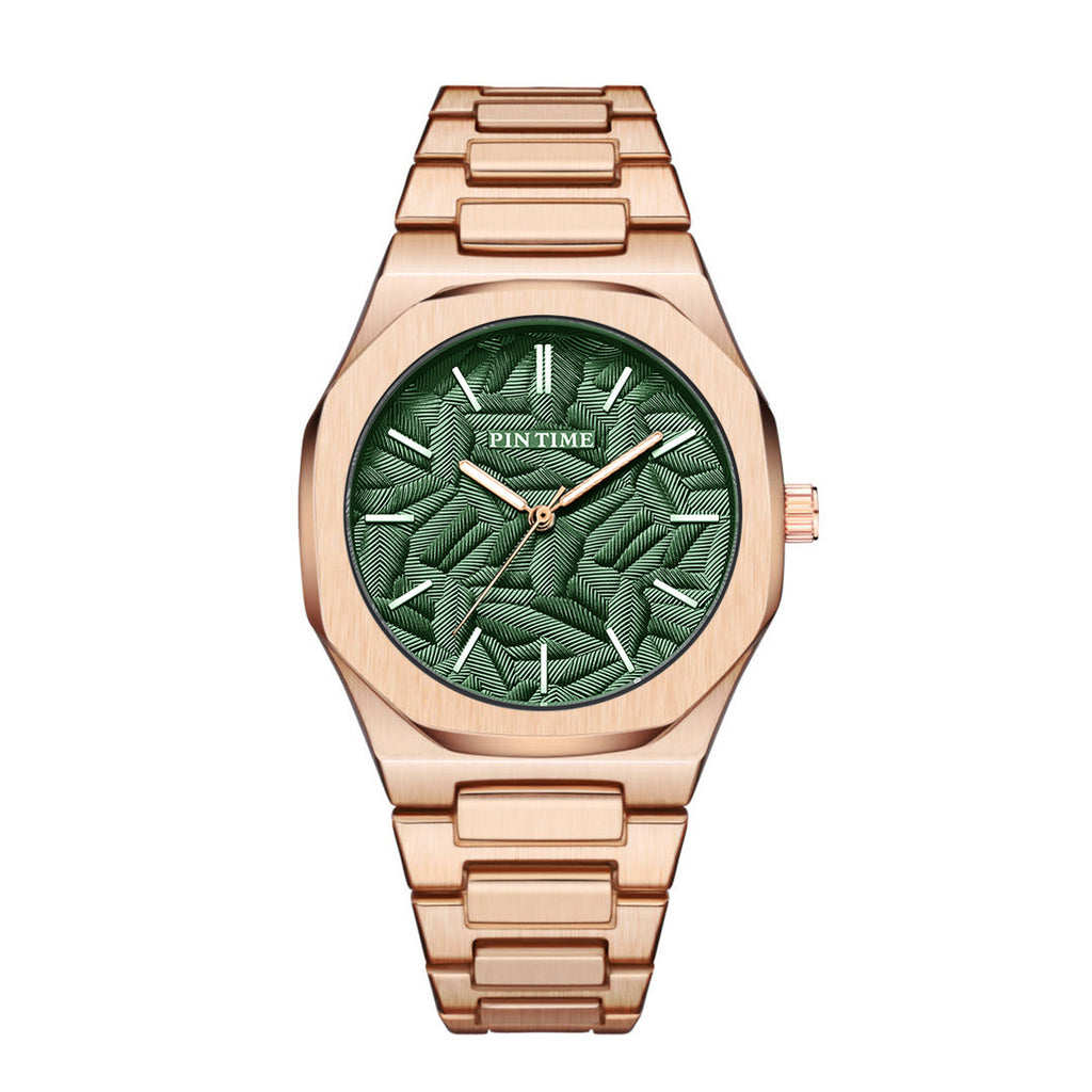 PINTIME Women Fashionable Quartz Watch Stainless Steel Waterproof Luminous Autometic Movemen Women Watch