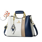Women's Luxury Handbag PU Leather Multi Zipper Pocket Large Capacity Women's One Shoulder Portable Messenger Bag