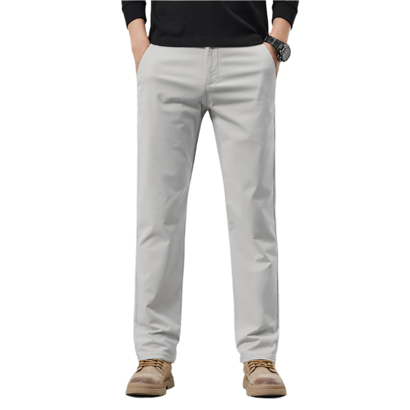 Heren modieuze zakelijke casual formele broek effen kleur katoen micro elasticiteit nieuwe rechte heren casual broek