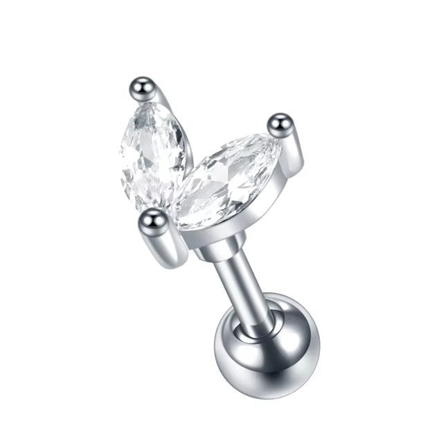 Stainless Steel Micro-inlaid Special-interest Design Butterfly Zircon Earrings - Acquisti Online