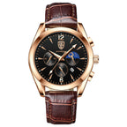 POEDAGAR 829 Mens Quartz Watch Leather / Stainless Steel Strap Life Waterproof 12 Hour Clock Analog Wristwatch Fashion Watches Waterproof Luminous Men's Watch