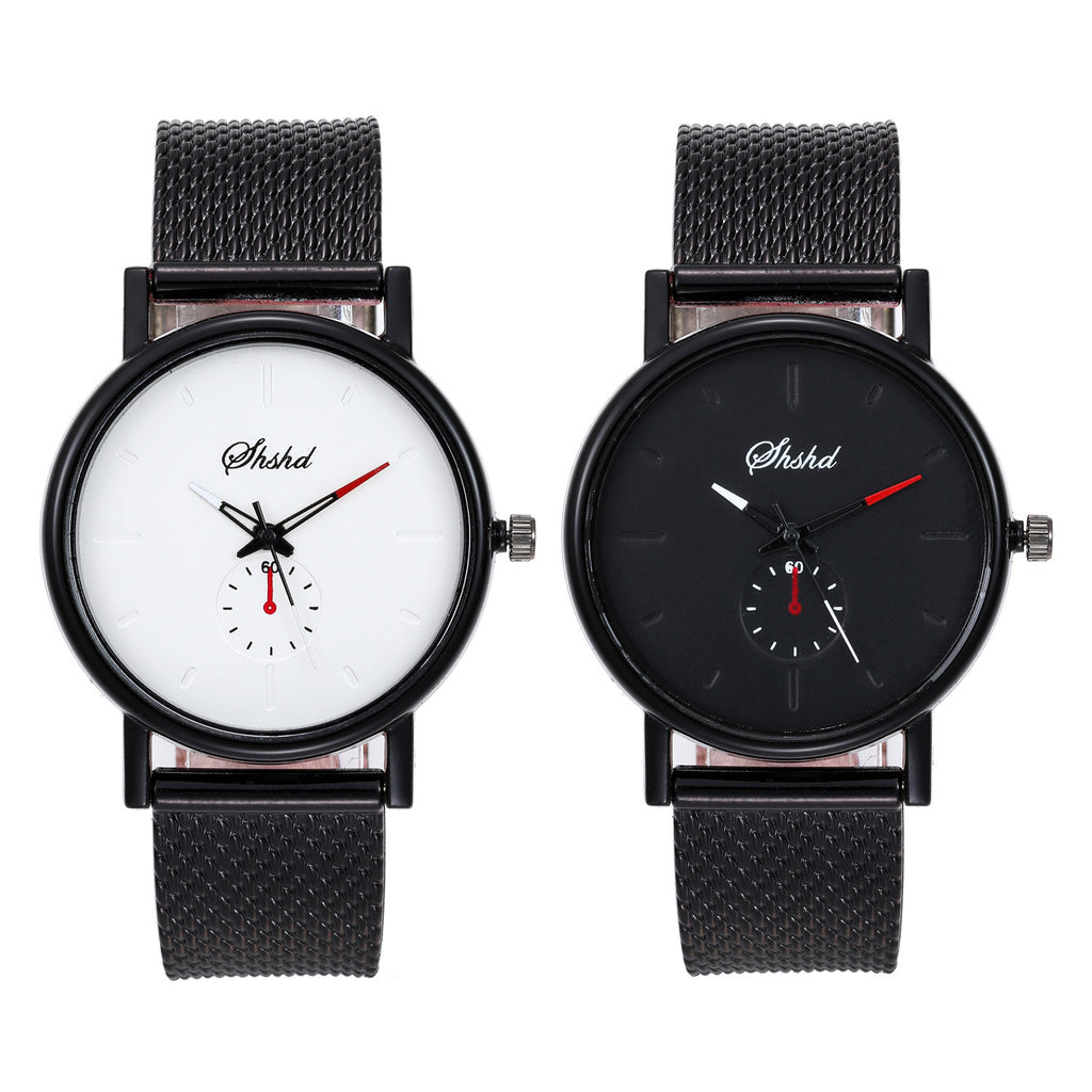 Luxury Wrist Watches For Men Fashion Quartz Watch Stainless Steel Mesh Band Casual Watch