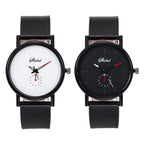 Luxury Wrist Watches For Men Fashion Quartz Watch Stainless Steel Mesh Band Casual Watch
