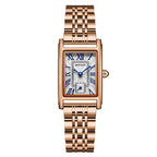 Sanda 1116 Women's Quartz Watch Fashion Elegant Rectangle Waterproof Leather Band Ladies Wristwatches Roman Dial Quartz Watch
