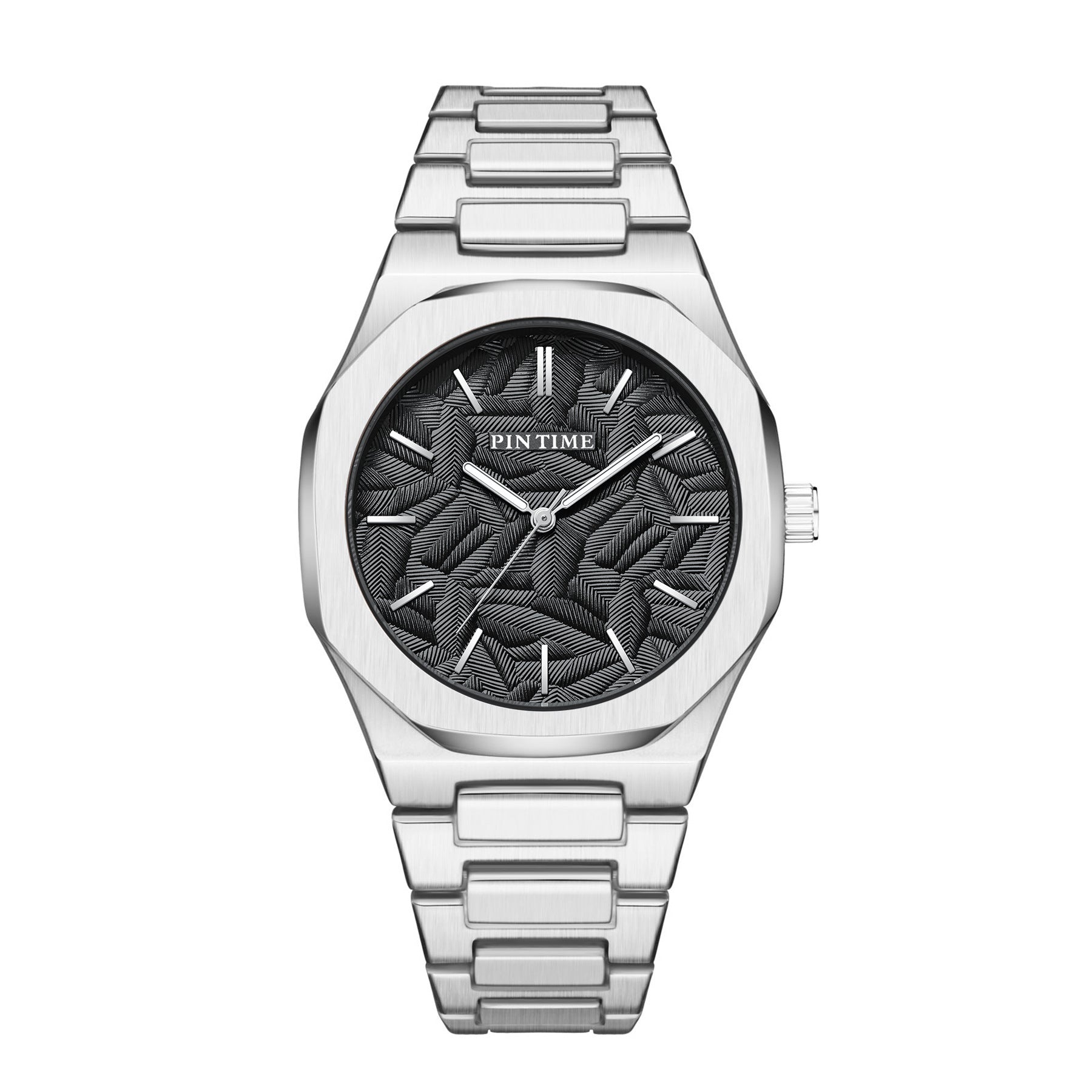 PINTIME Women Fashionable Quartz Watch Stainless Steel Waterproof Luminous Autometic Movemen Women Watch