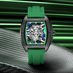 SKMEI Hollow Sheet Plate Trendy Barrel-shaped Waterproof Luminous Fashion Quartz Watch For Men