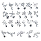 Stainless Steel Micro-inlaid Special-interest Design Butterfly Zircon Earrings - Acquisti Online