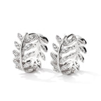 Women's Niche Design Micro Inlaid Zircon Leaf-shaped Earring