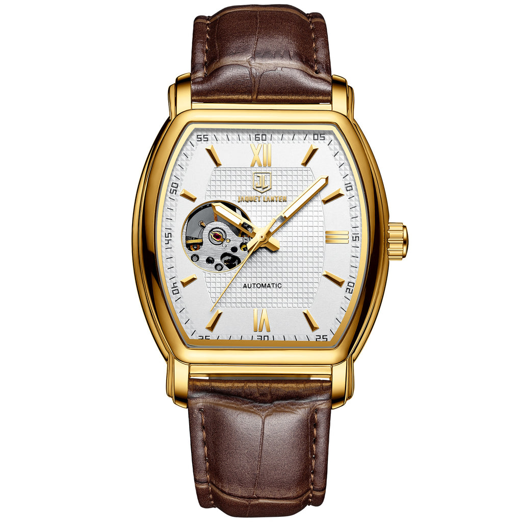 Men's Mechanical Waterproof Business Clock Luxury Skeleton Automatic Mechanical Wristwatches for Men